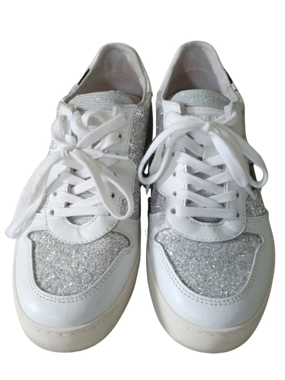 ONE Footwear Silver Glitter Sari Sneakers Sparkle Tennis Shoes - Size 6.5 - Picture 2 of 2